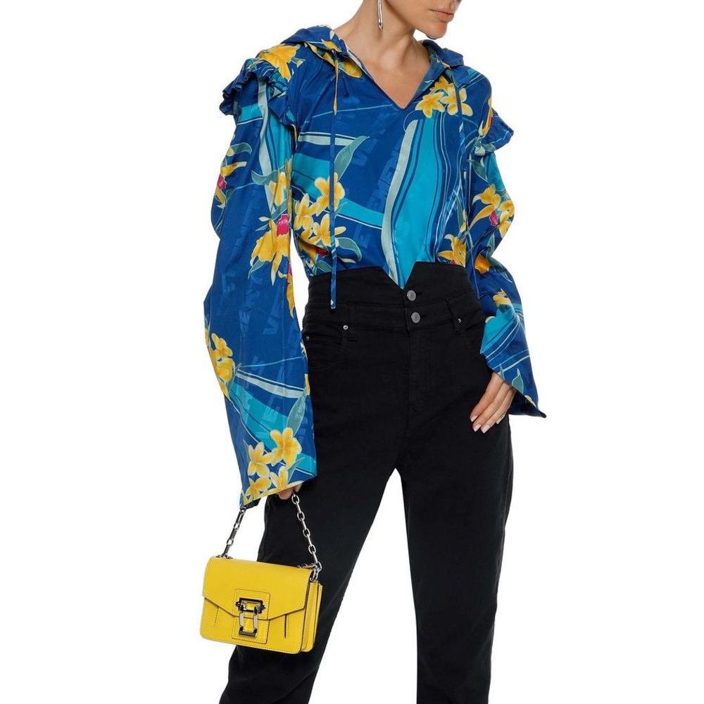 Vetements printed hooded blouse